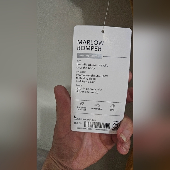 ATHLETA Marlow Romper In Tuscan Gold. Size Large. NWT - Picture 11 of 11